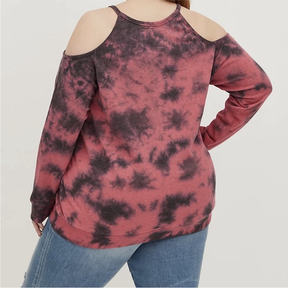 Torrid Metallica Shirt - Cold Shoulder Cutout Graphic Band Tee Plus 3X Tie Dye - Picture 2 of 6